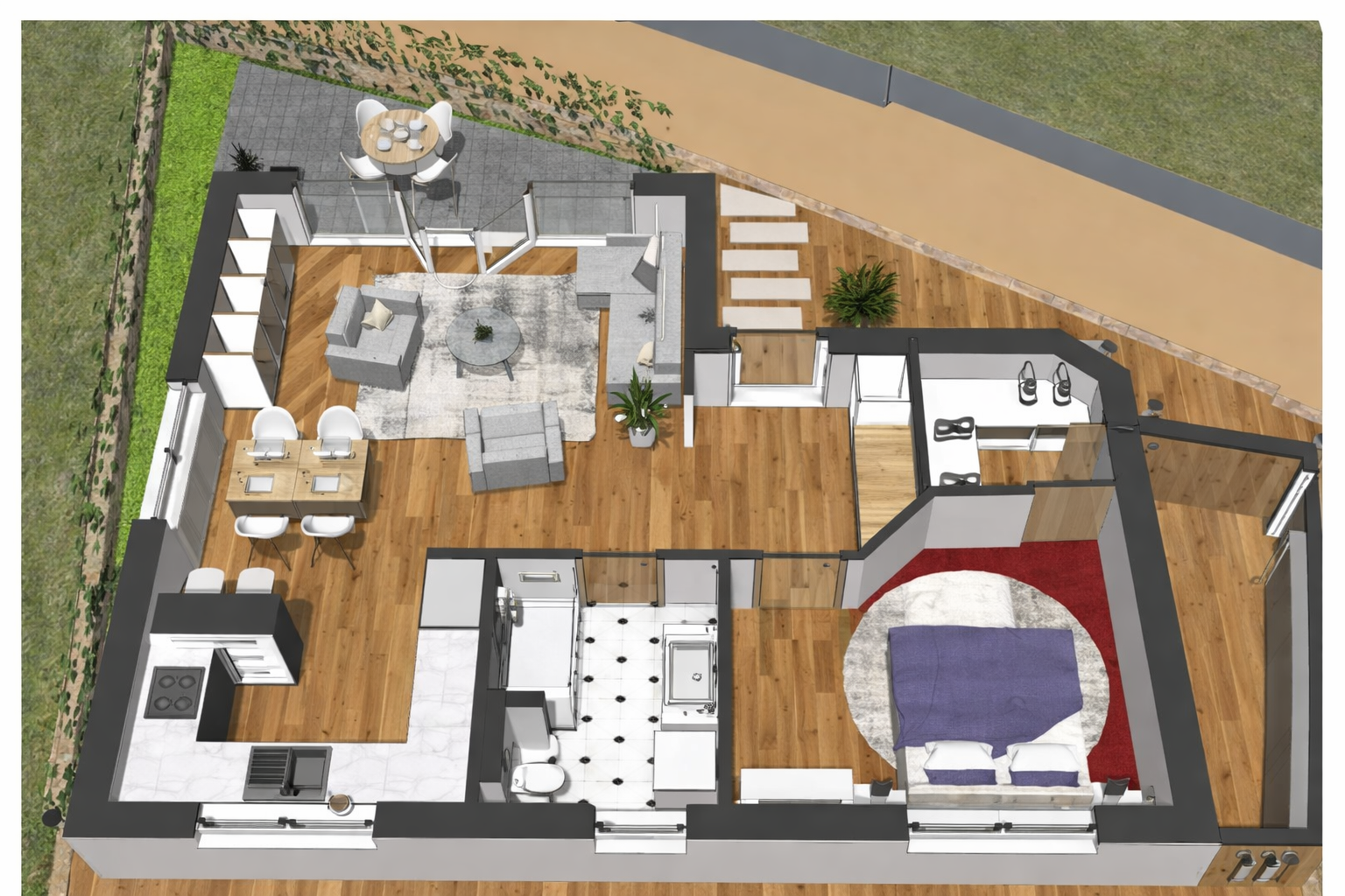 Visualisierung Ferienhaus Schwabenmühle